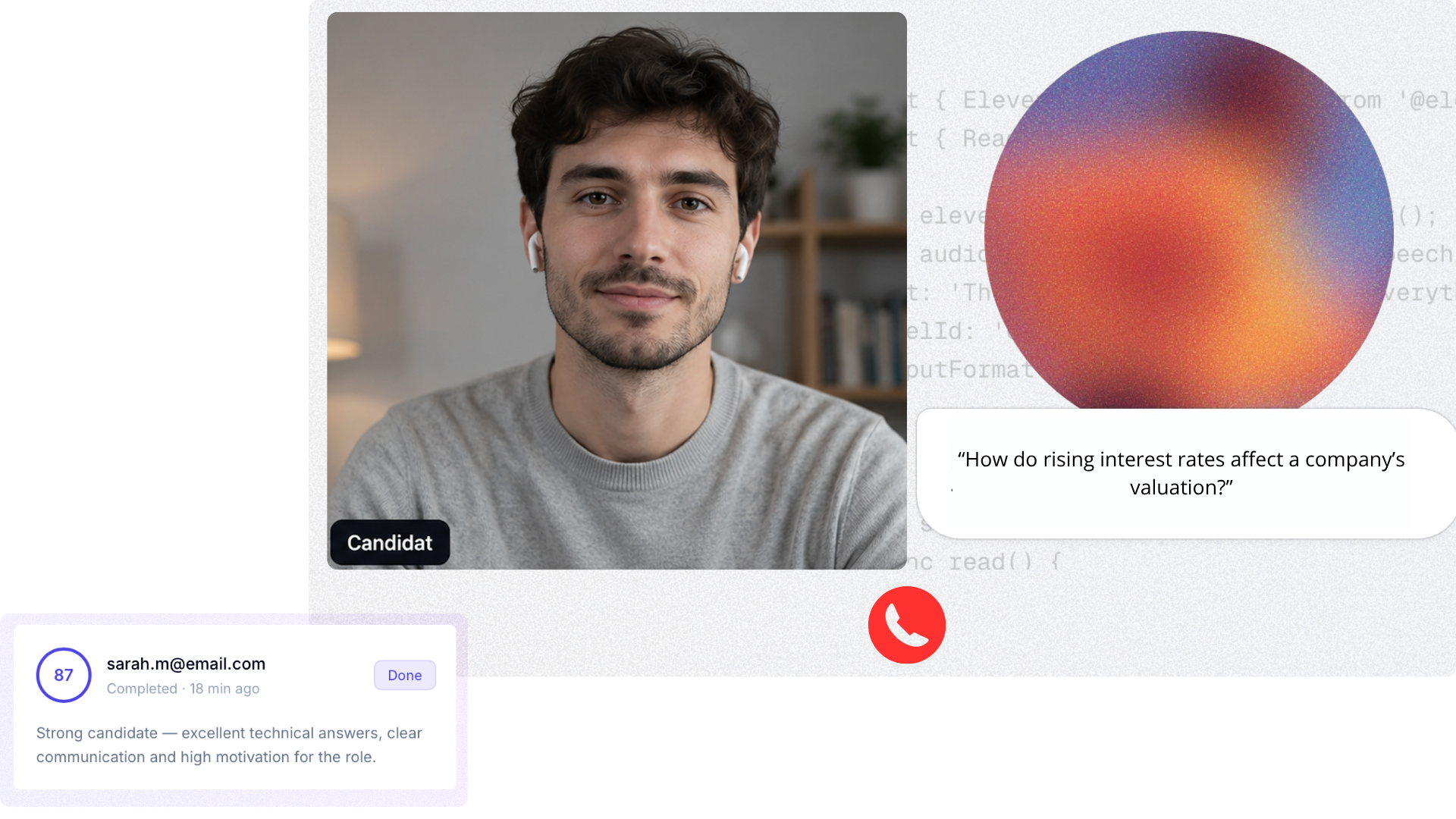 AI interviewing a candidate in real time